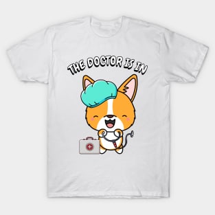 Cute orange dog is a doctor T-Shirt